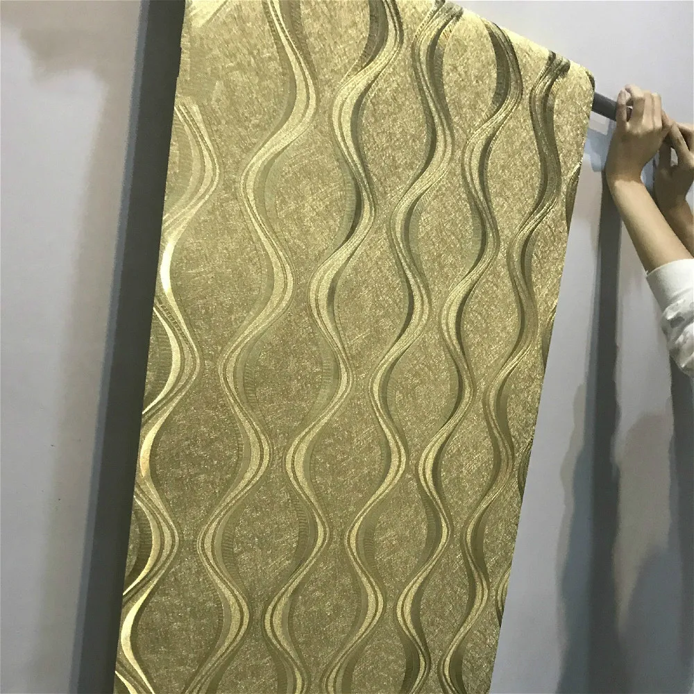Роскошная Серебряная/золотая металлическая настенная бумага для стен