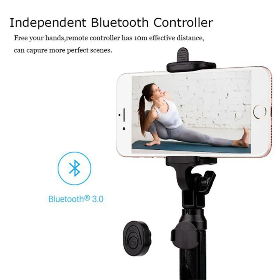 3 в 1 Выдвижной монопод Штатив беспроводной Bluetooth пульт дистанционного спуска