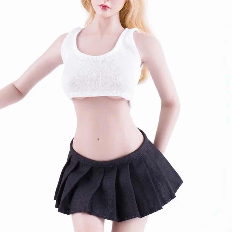 Юбка Женская Студенческая плиссированная 12 дюймов в масштабе 1/6|Игровые фигурки