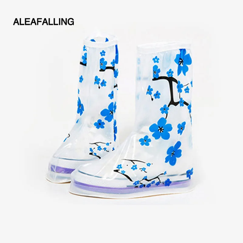 Aleafalling женские и мужские водонепроницаемые Многоразовые Чехлы для обуви с сине