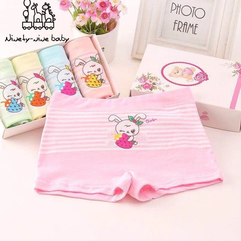 6 шт./лот Детские хлопковые трусики Трусы для девочек с милым рисунком Нижнее