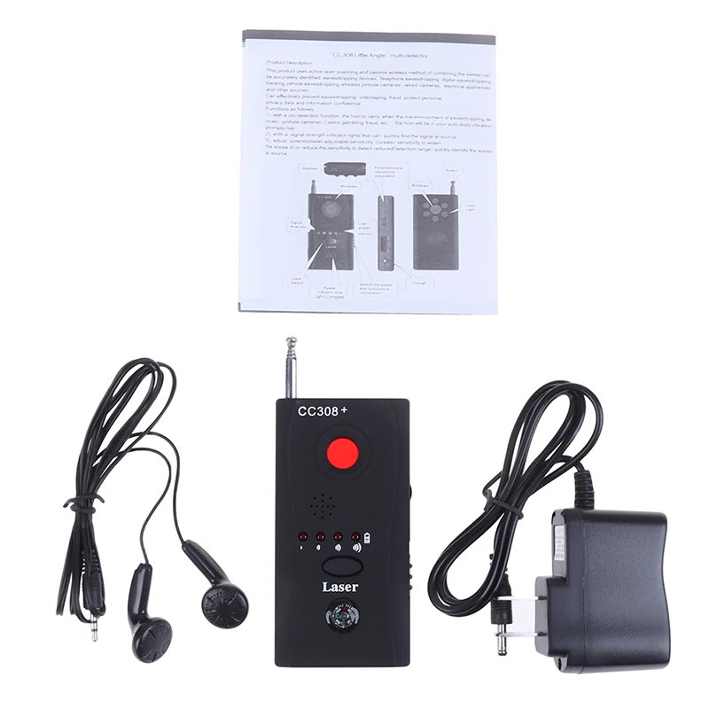 

Multi-Function Wireless Camera Lens Signal Detector CC308+ Radio Wave Signal Detect Camera Full-range WiFi RF GSM Device Finder
