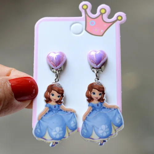 Детские серьги-клипсы Холодное сердце из мультфильма Диснея детские без