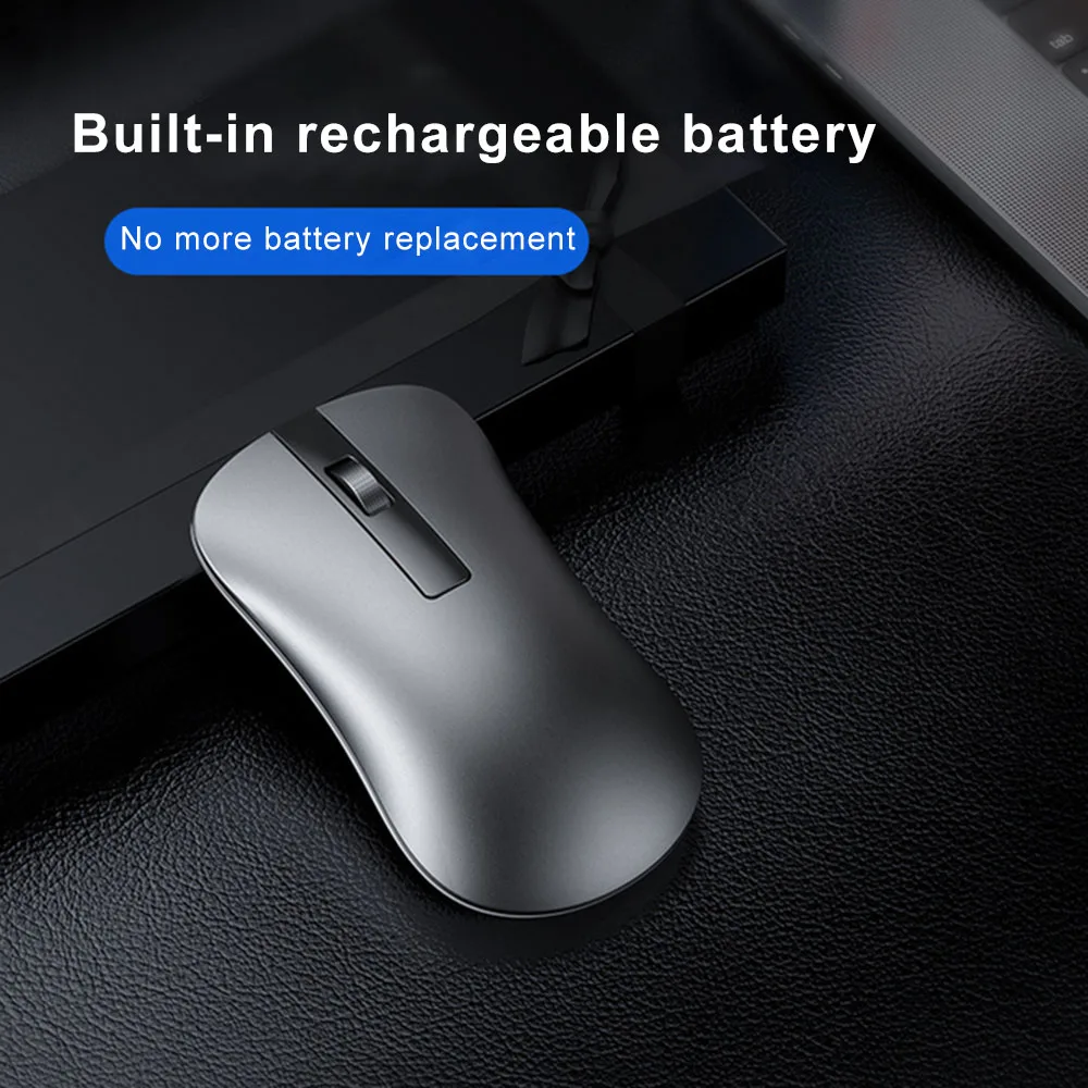 

Wireless Mouse 2.4GHz Bluetooth Silent Rechargeable Mini Mouse Ergonomic USB Computer Mice for PC Laptop Home Office