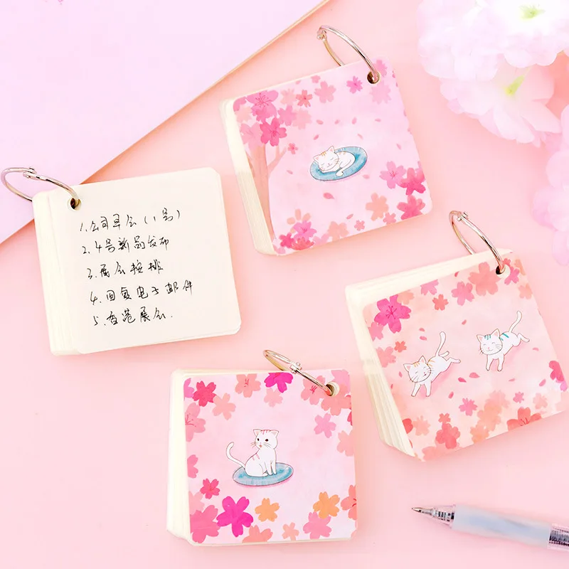 Необычный Кот аниме-кольцо милая клейкая бумага для фотографий канцелярские