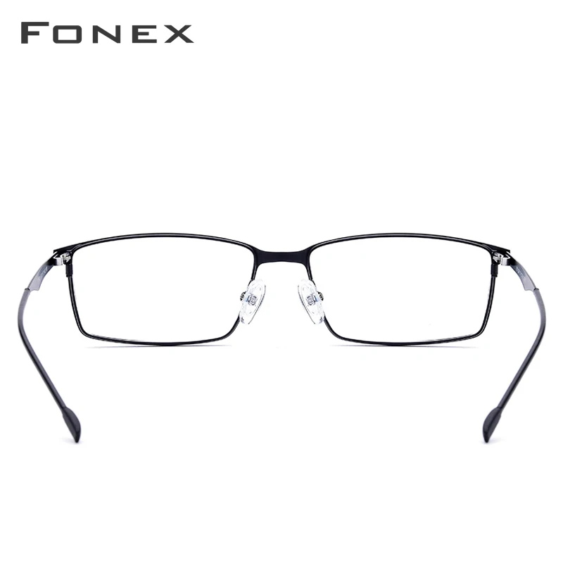 FONEX сплав очки для мужчин сверхлегкий близорукость по рецепту очки рамки женщин квадратный полный оптические оправы мужские Безвинтовые очки