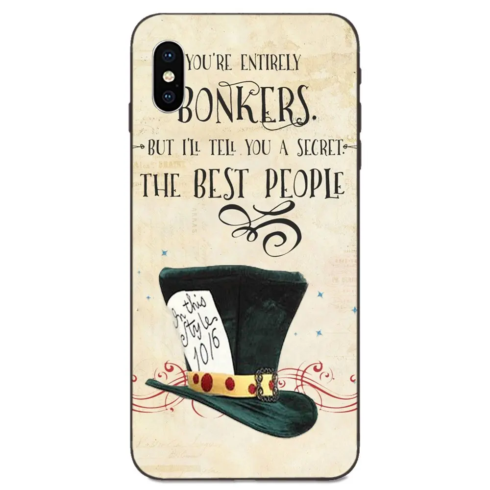 Для Apple iPhone 11 X XS Max XR Pro 4 4S 5 5S SE 6 6S 7 8 Plus мягкая новая мода мы все Mad Hatter Чайная