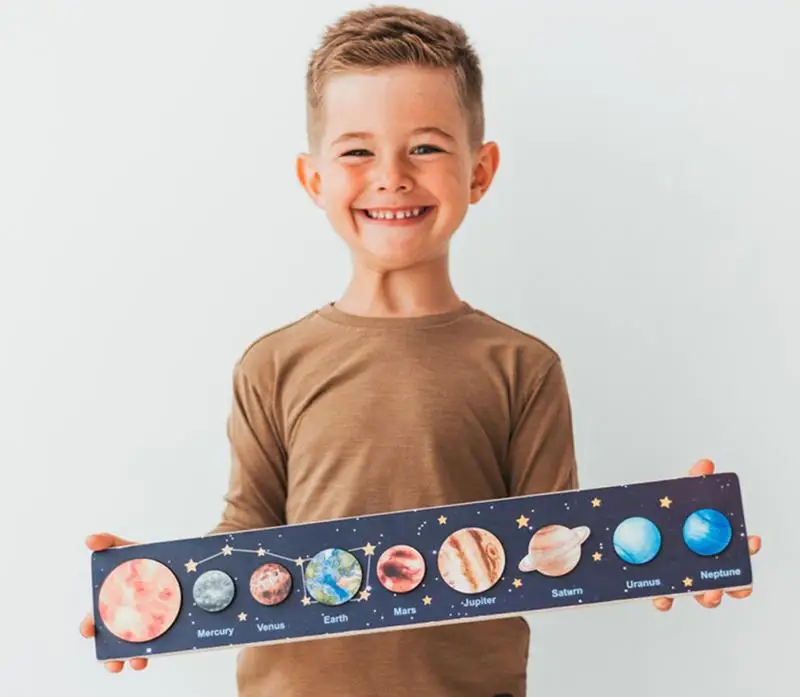 Детский деревянный 3D-пазл-доска развивающая игрушка для раннего развития