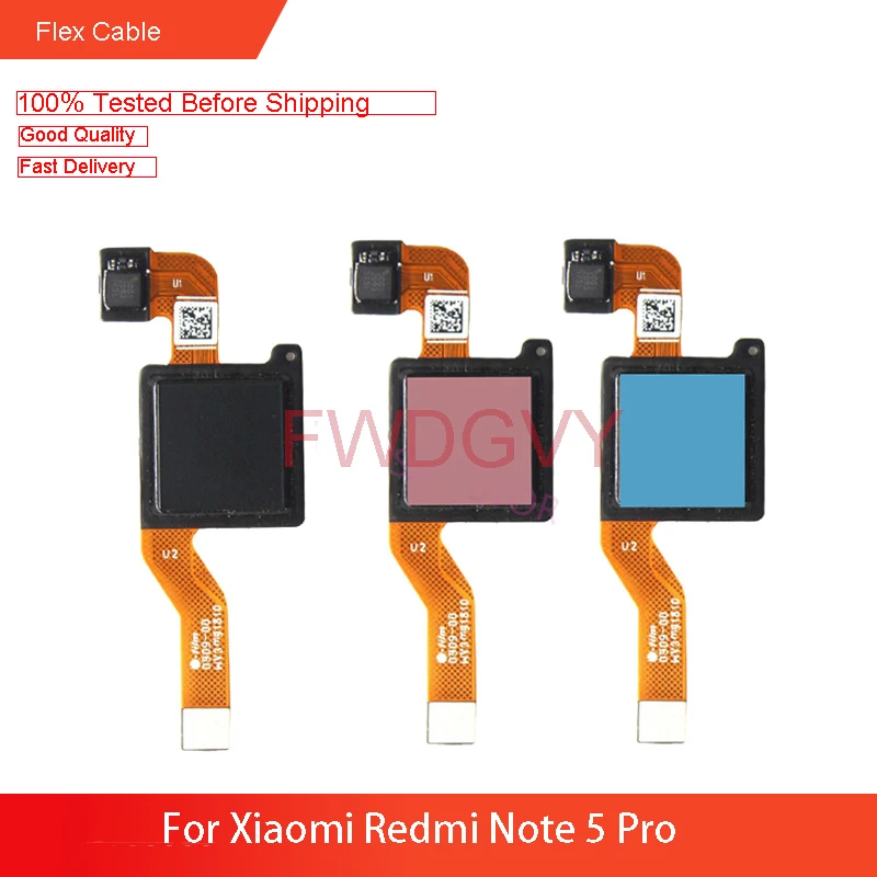 Сменный гибкий кабель для Xiaomi Redmi Note 5 Pro с датчиком отпечатков пальцев и кнопкой