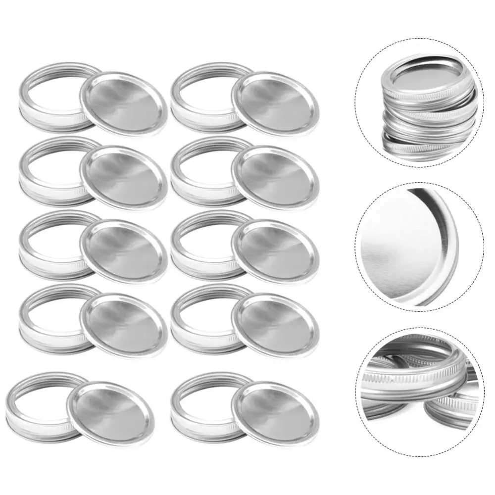 

10pcs Leakproof Split-Type Lids Cover Matal Round Storage Caps