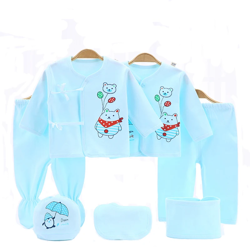 

Newborn Baby Cotton Set Infant Clothing Suits Spring Autumn Underwear 0-3 Months Toddler 7pcs/set Baby Girl Clothes