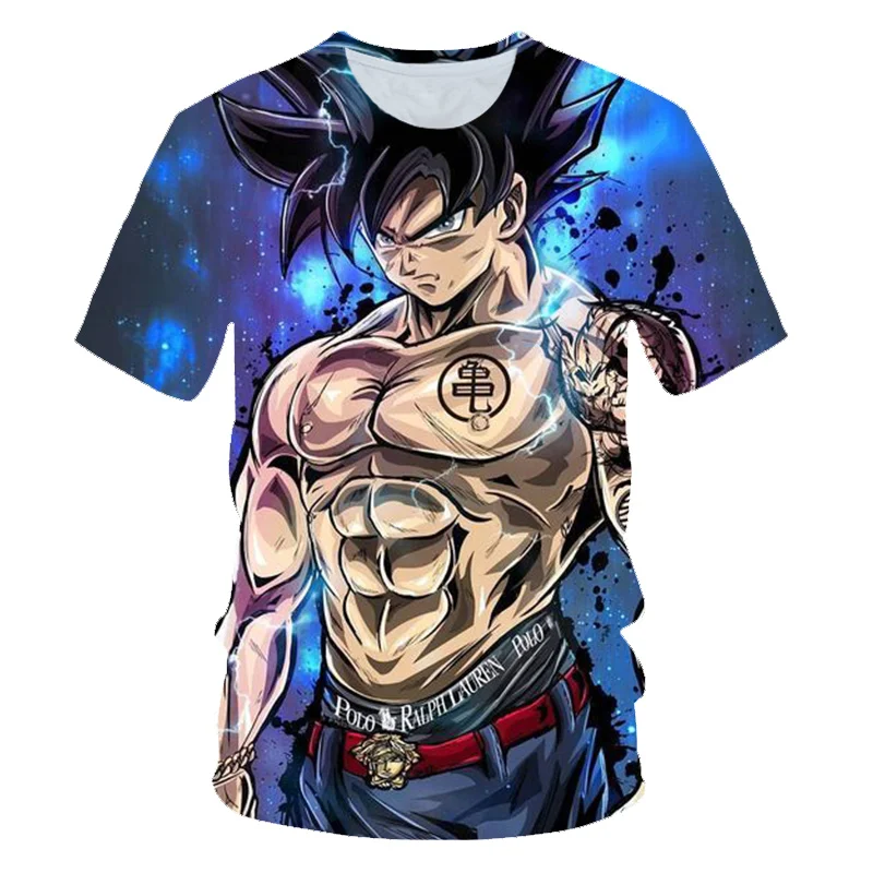 Dragon Ball мужские футболки компрессионные аниме футболка с коротким рукавом топы