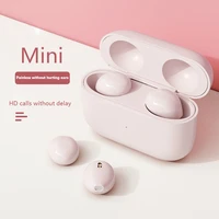 mini invisible bluetooth headset tws in ear wireless earbuds waterproof sports stereo headset with charging box touch control
