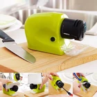 Профессиональная электрическая точилка для ножей Swifty, Нескользящая силиконовая точилка, моторизованный Алмазный вращающийся камень для ржавых кухонных принадлежностей