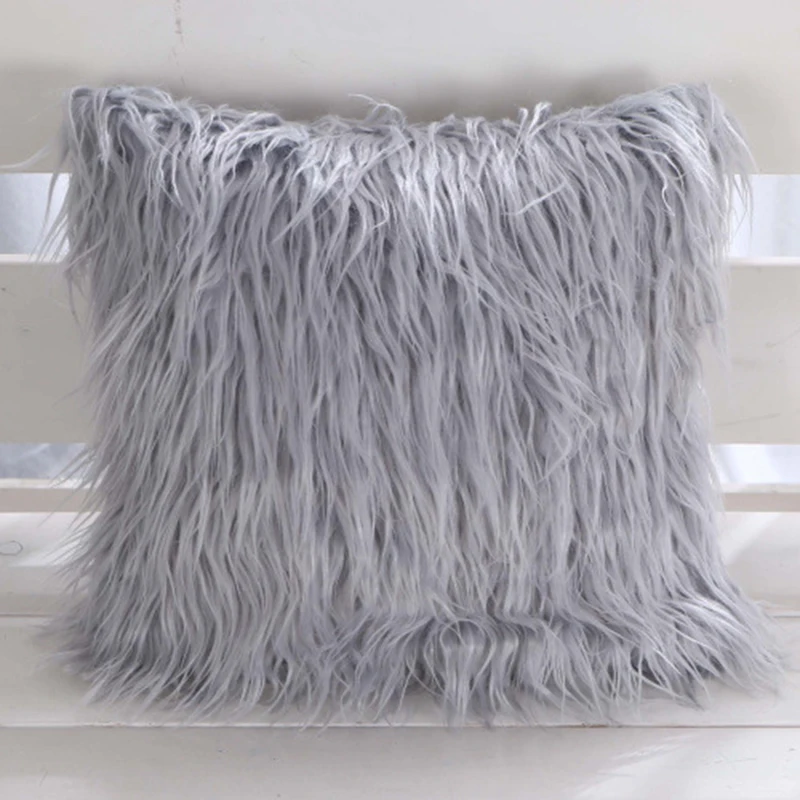 Soft Pillow Throw Cover Sofa Cushion Case Pillowcase Long Plush Fluffy Shaggy UK | Дом и сад