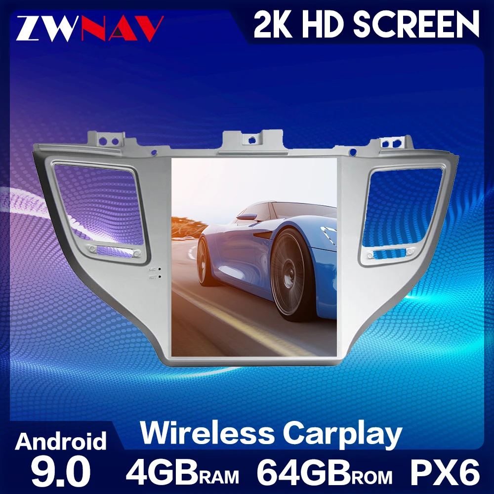 

ZWNAV Android 9 64G Car CD DVD Player GPS Navigation for HYUNDAI IX35/Tuscon 2016-2018 Auto Stereo Multimedia player Head Unit