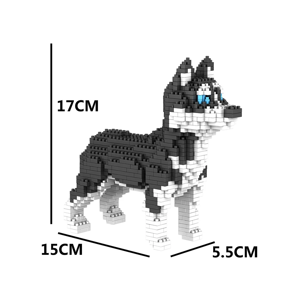 Набор строительных блоков PZX Atomic микро-кубики для собак щенков шнауцера таксы