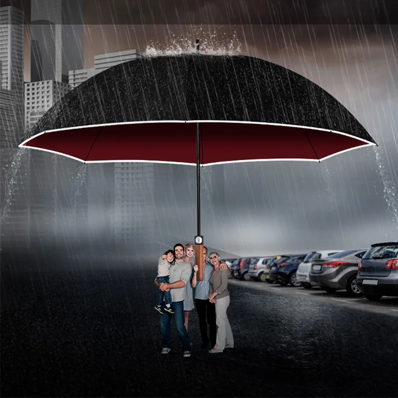 Black Large Umbrella Long Handle Automatic Double Free Shiping Luxury Umbrella Samurai Uv Wedding Outdoor Paraguero Rain Gear enlarge