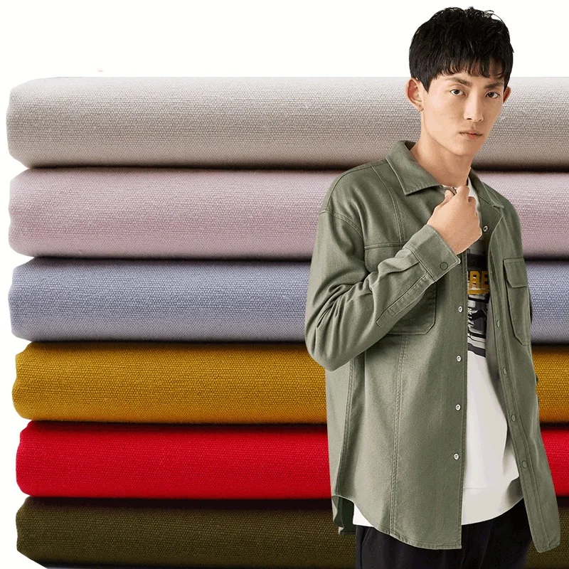 Хлопчатобумажные простые тканые ткани ткань из мытого хлопка повседневные