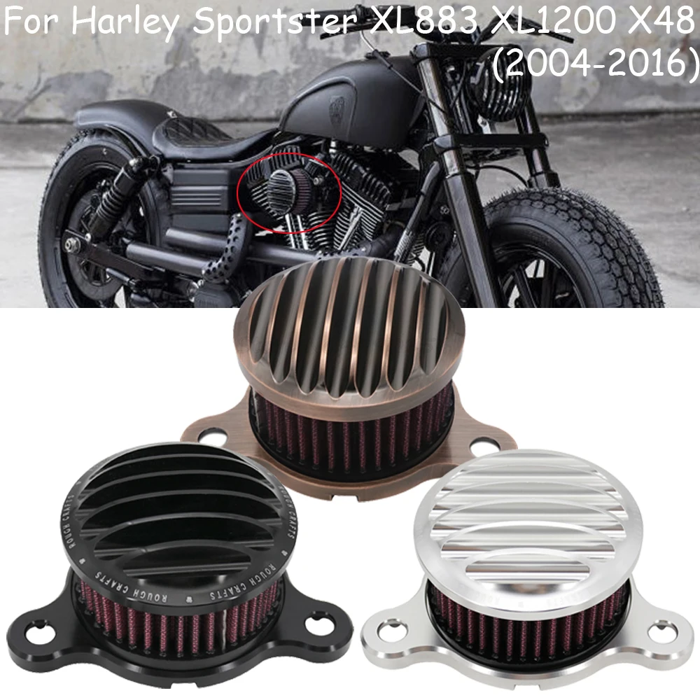 Черный воздушный фильтр Moto rcycle воздухоочиститель для Harley Sportster XL Iron 883 XL1200 48 72 2004