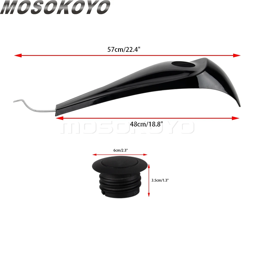 Черная гладкая крышка топливной консоли мотоцикла и крышки бензобака для Harley