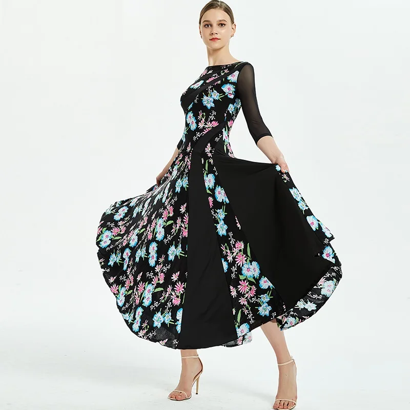 Бальные платья Китай танцы вальса платье для бальных танцев танцевальный костюм