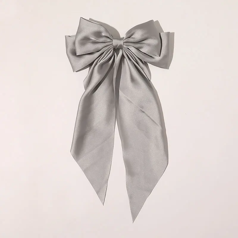 

2021 New Spring Satin Girls Bow Hair Band Trendy Ribbon Hairpin Temperament Ribbon Bow Ladies Headwear Hair Accessories
