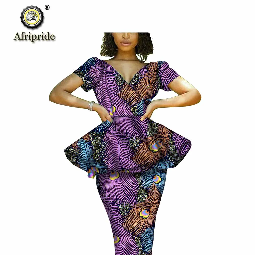 Африканский комплект из 2 предметов для женщин топы Дашики и набор с принтом на