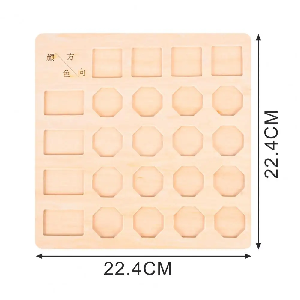 

1 Set Educational Toy Cartoon Pattern Color Recognition Wooden Sorting Geometry Blocks Preschool Baby Toddler Toys for Children