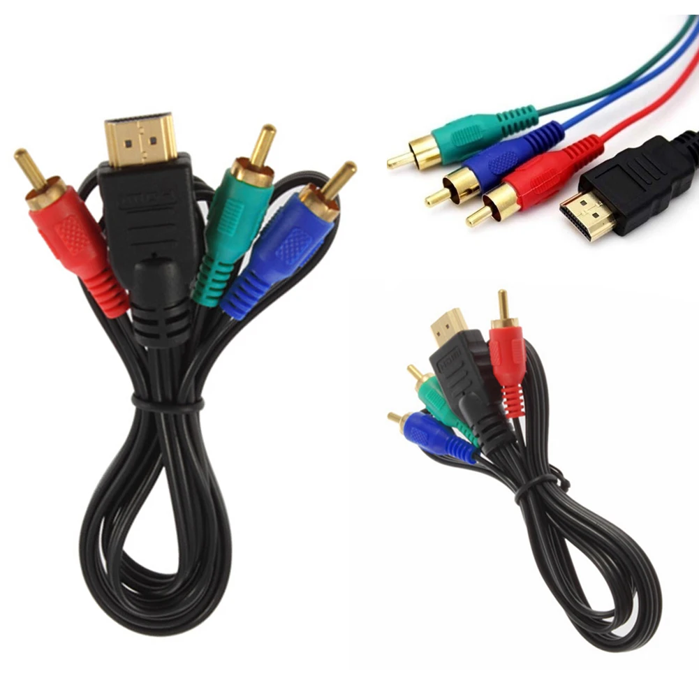 Компоненты аксессуаров 1 м для преобразователя аудио данных HDMI в 3RCA домашняя