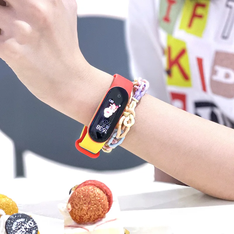 Contrasting colors Strap For Xiaomi Mi Smart Band 6/5/4/3 watchband Bracelet Replacement Sport Wrist  TPU Wristband Bracelet