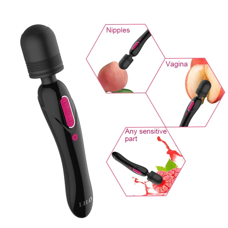 Arbitrary Rotation Dildo Vibrator Double Head Vibration Clit Stimulator Magic Wand AV USB Charging Sex Toys for Women | Красота и