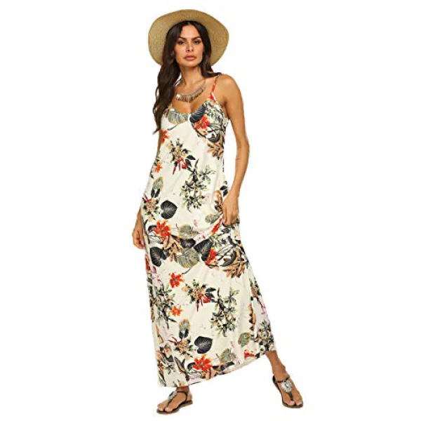 Женское длинное платье с цветочным принтом летний сексуальный сарафан на
