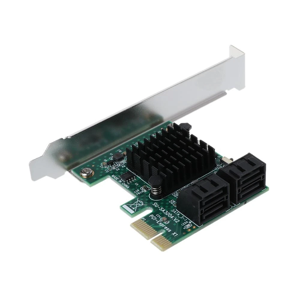 PCI E Express 1x To 4 Port Sata 3 0 III 6G адаптер контроллера преобразователя|Платы расширения| |