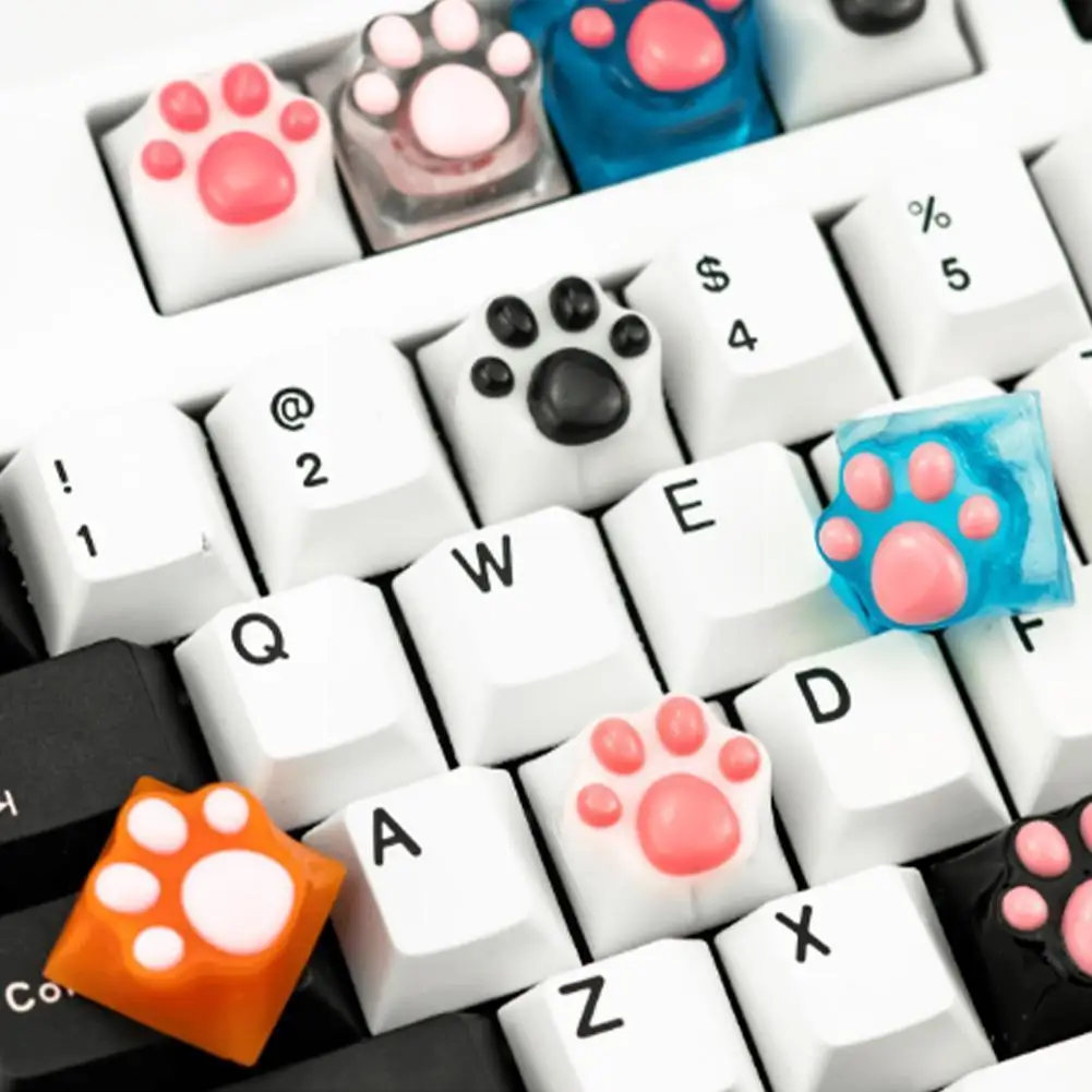 

1PC Cute DIY Silicone Soft Cat Paw Key Cap Mechanical Keyboard Keycaps Gamer Backlit Gaming Keyboad Key Caps For Keyboards U4T9
