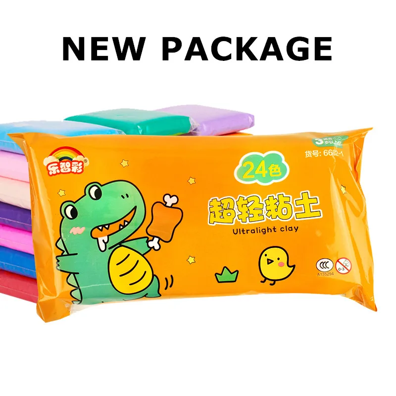 

24colors Polymer Clay with 3 Tools Handmade Educational Kids Diy Toys Air Dry Clay Super Light Plasticine