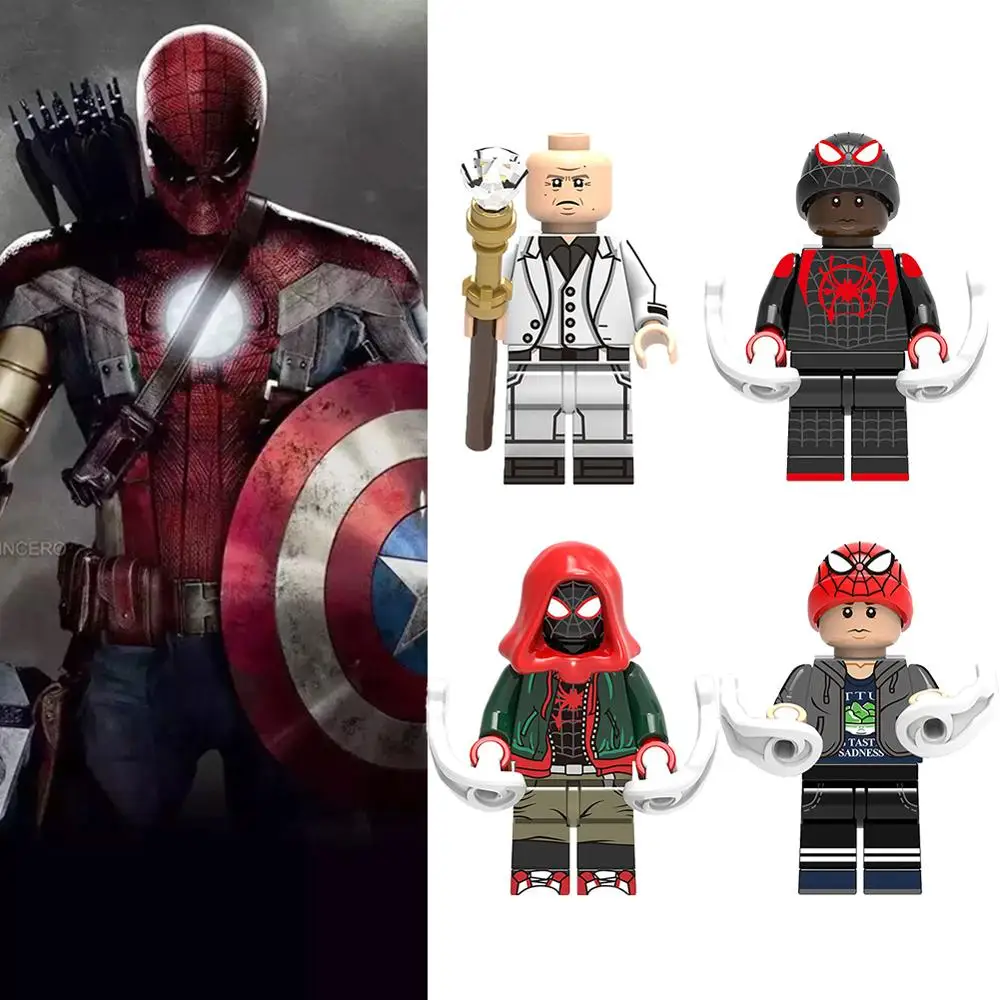 Конструктор Legoing для детей Фигурки Человека паука в стиле marvel гвени Стэйси