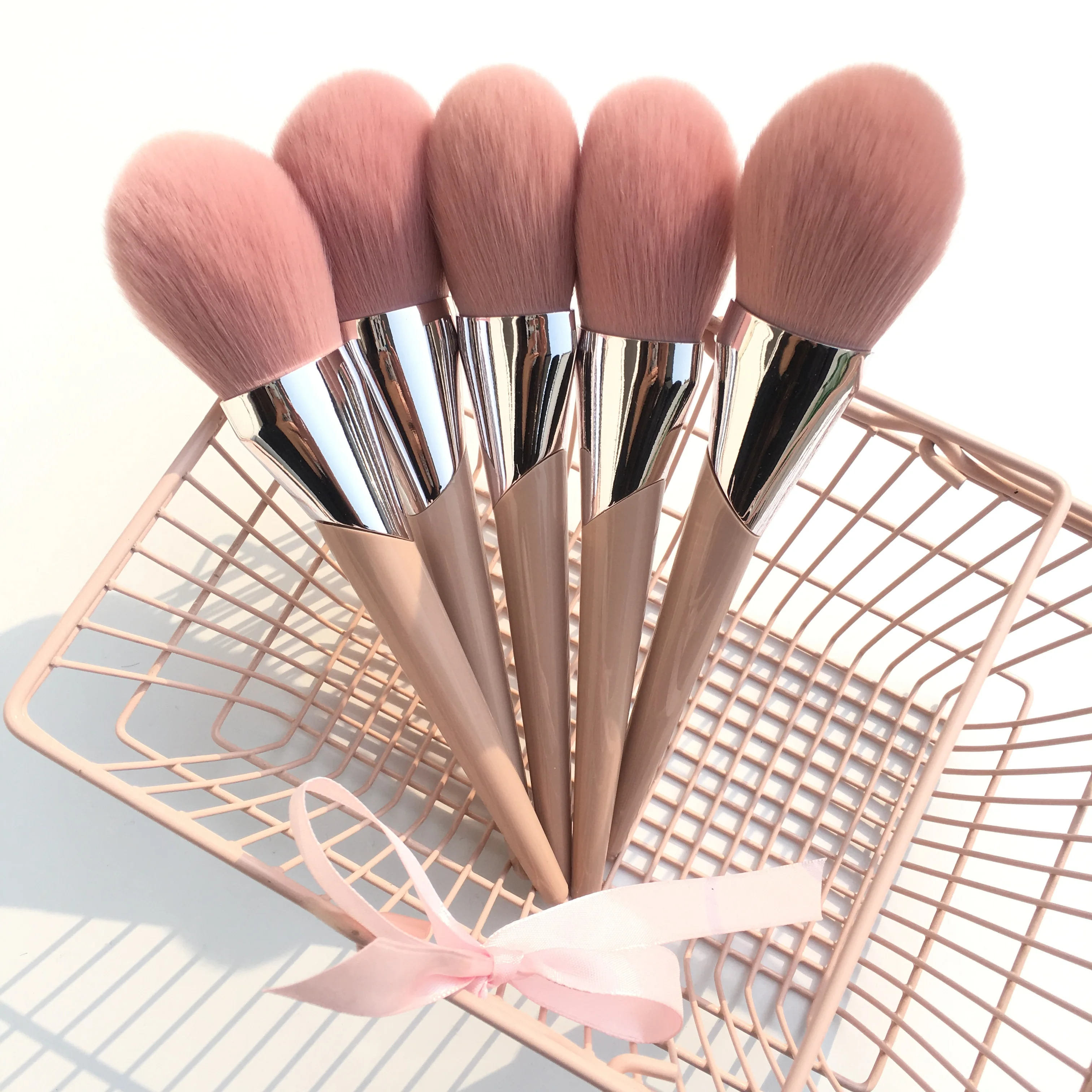 BBL розовые Премиум кисти для макияжа свободная пудра полировка коррекция румян