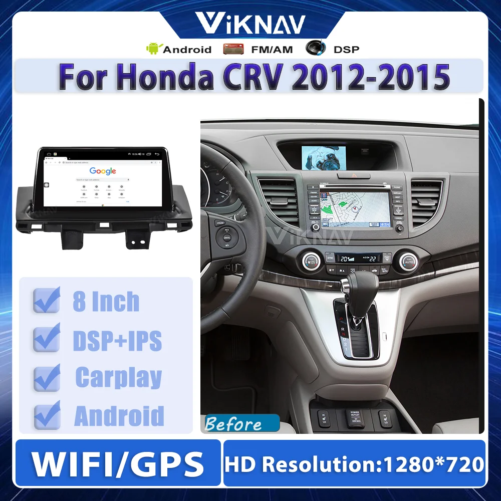 

Автомагнитола 2DIN на Android для Honda CRV 2012-2015, мультимедийный автомобильный DVD-плеер, стереоприемник, GPS-навигатор, головное устройство