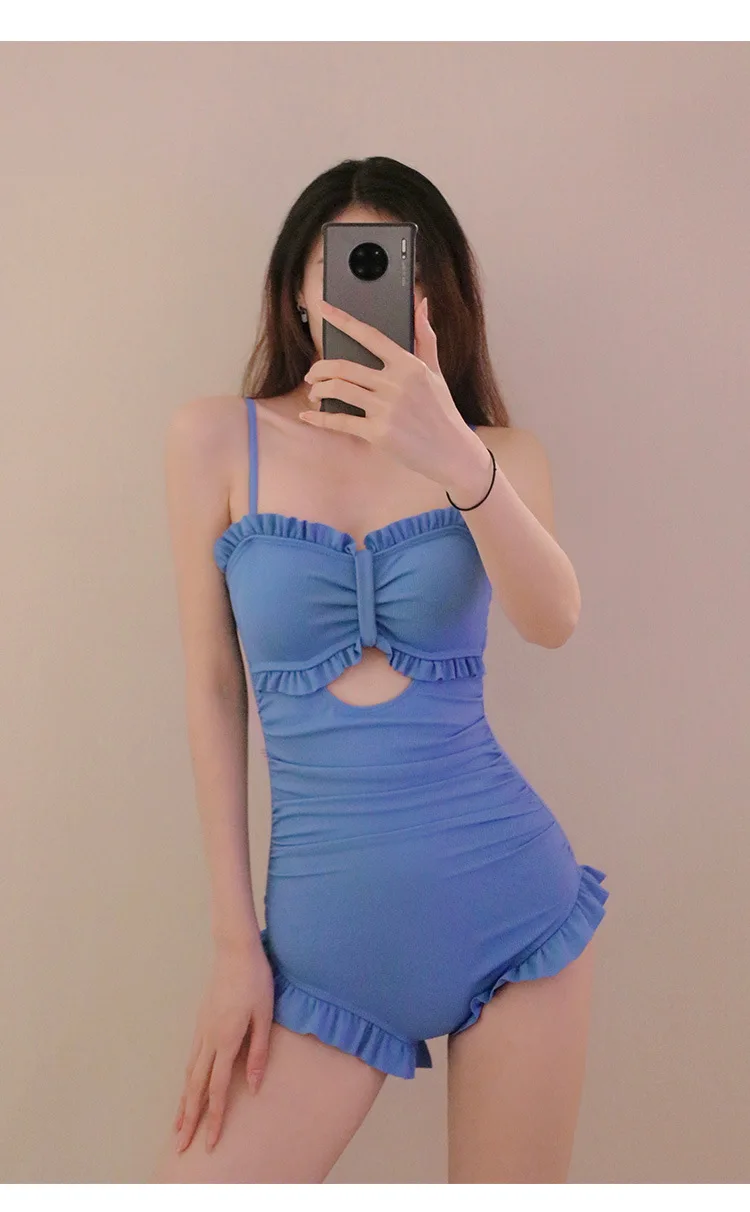 Женский купальник новинка 2021 пикантный слитный в Корейском стиле INS