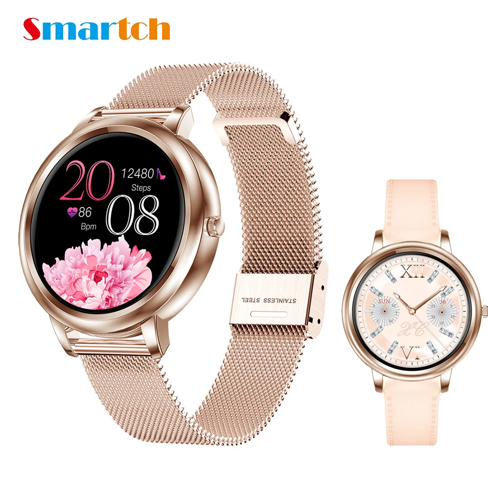 

696 MK20 Women Smart Watch 2020 Fashion Ladies Full Screen Touch Smart Watch Pedometer Heart Rate Sleep Tracking Watches