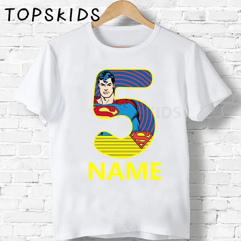 2020 детская одежда для маленьких мальчиков на день рождения номер 1 ~ 9 Супермен