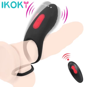 IKOKY кольцо на член для пениса вибро кольцо интимные игрушки для мужчинпар интимные товары для взрослых Вибрирующая эрекция член секс Кольца для пениса