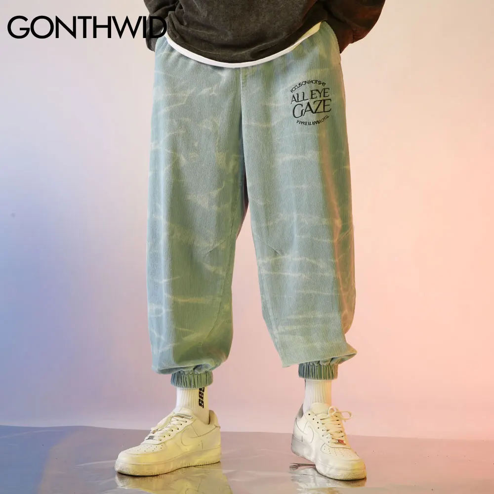 

GONTHWID Tie Dye Joggers Harem Cargo Pants Streetwear Mens Harajuku Hip Hop Casual Loose Baggy Trousers 2020 Fashion Pants Male