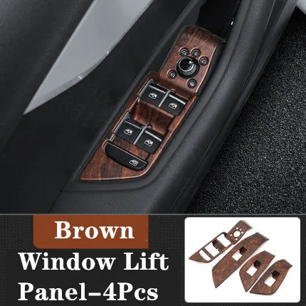 For Audi A4 A5 S4 2017-2020 Special Car Open Mold Modified Interior 4Pcs Window control Brown wood pattern material | Автомобили и