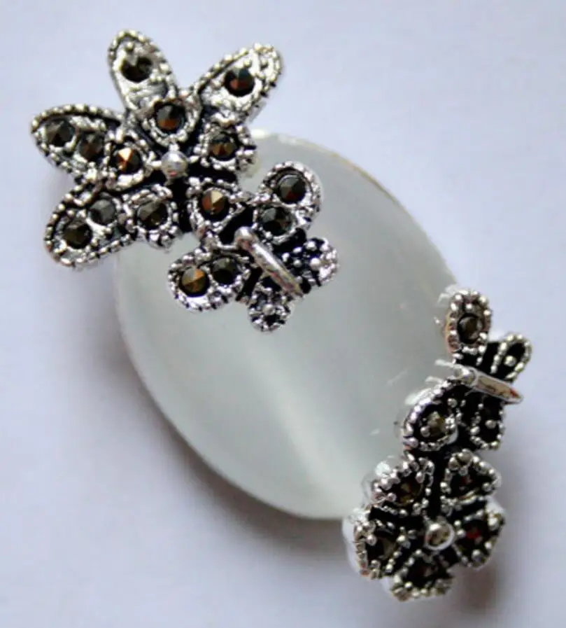 Бесплатная доставка винтажное Серебро 925 натуральный 30*20 прозрачный белый опал