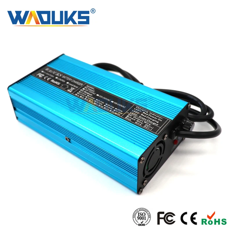 WAOUKS синий Алюминий чехол авто стоп с охлаждающим вентилятором 60V 3A свинцово