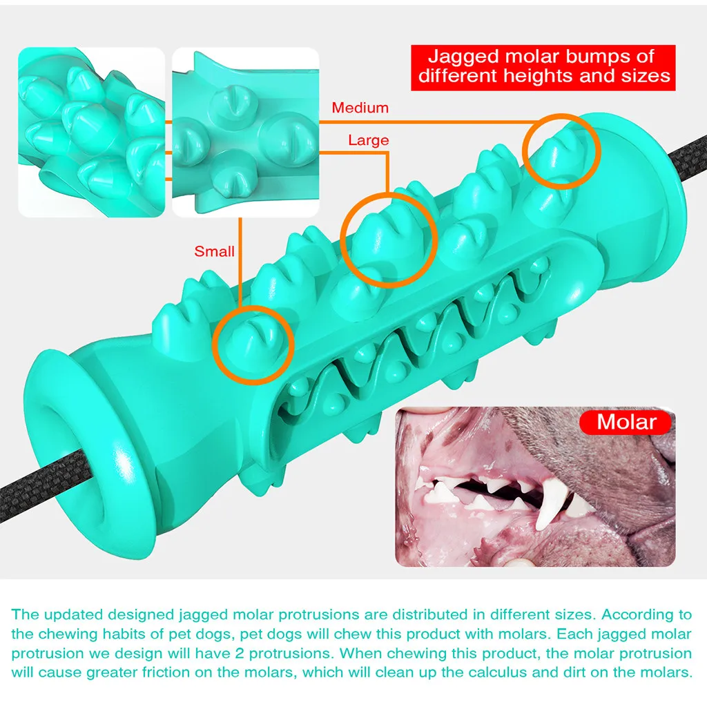 

# Drawstring Dog Molar Bitetoy Pet Rope Ball Stick Toys Training Tool Support Interactive Dog Toy Dog Push Toy