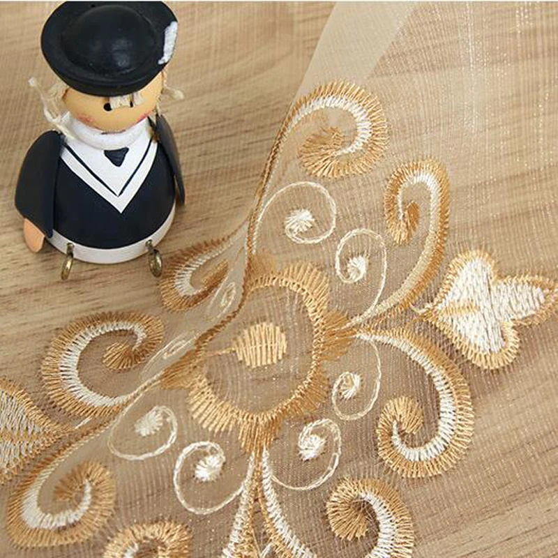 Роскошные вышитые прозрачные Занавески для гостиной кухни сидя шторы занавески