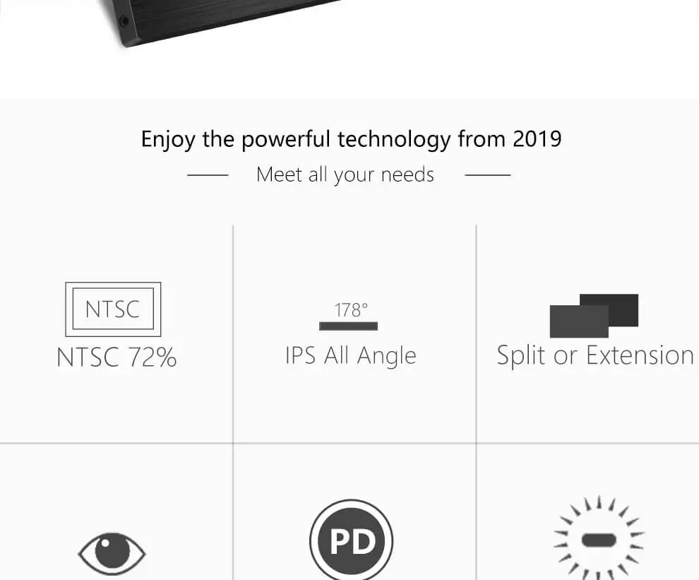 13," 15,6" 1080P HDR портативный монитор HDMI USB C Дисплей для ПК, ноутбука, телефона, PS4, переключатель, xbox HD ips экран игровой монитор